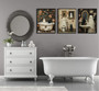 Ghost Halloween Canvas Funny Art For Bathroom Retro Gothic Style