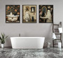 Ghost Halloween Canvas Funny Art For Bathroom Retro Gothic Style