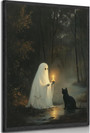 Charming Halloween Ghost Poster For Bedroom And Living Room Decor - 8x10in Unframed Vintage Art