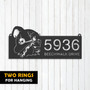 Personalized Halloween Address Sign - Witch Haunted House Outdoor Metal Plaque For Yard