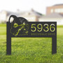 Personalized Halloween Address Sign - Witch Haunted House Outdoor Metal Plaque For Yard