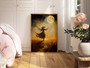 Mystical Moon Halloween Witch Canvas Art For Enchanting Home DéCor - Vintage Ethereal Design