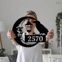 Spooky Raven And Moon Metal Address Sign For Halloween Homes