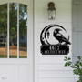 Custom Gothic Raven Address Metal Sign For Halloween Decor