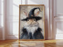 Spooky Witch Rabbit Canvas For Halloween Witches - Cottagecore Gothic Animal Portrait