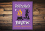 Personalized Halloween Witches Brew Sign For Spooky Kitchen DéCor