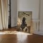 Mysterious Witch With Cat And Bats Canvas - Halloween Wall DéCor | Witchcraft-Inspired Art For Spooky Interiors