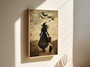 Mysterious Witch With Cat And Bats Canvas - Halloween Wall DéCor | Witchcraft-Inspired Art For Spooky Interiors