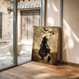 Mysterious Witch With Cat And Bats Canvas - Halloween Wall DéCor | Witchcraft-Inspired Art For Spooky Interiors