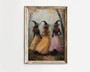 Vintage Halloween Witches Canvas For Spooky Season - Custom Witchy Decor For Living Room