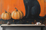Cute Halloween Witches Cat Canvas Wall Art With Spooky Pumpkin - Perfect For Cat Lovers' Witchy Room DéCor