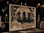 Halloween Witches Wooden Sign - Spooky Decor For Witchy Sisters - Vintage Full Moon & Graveyard Theme