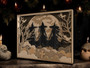 Halloween Witches Wooden Sign - Spooky Decor For Witchy Sisters - Vintage Full Moon & Graveyard Theme
