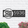 Personalized Halloween Address Metal Sign For Outdoor Decor - Haunted House Theme Garden Stake