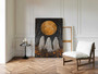 Three Ghosts In Harvest Moon Halloween Canvas For Cottagecore Decor