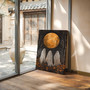 Three Ghosts In Harvest Moon Halloween Canvas For Cottagecore Decor