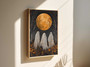 Three Ghosts In Harvest Moon Halloween Canvas For Cottagecore Decor