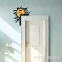 Spooky Moon Halloween Door Corner Metal Sign - Haunted Bedroom Decor