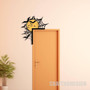 Spooky Moon Halloween Door Corner Metal Sign - Haunted Bedroom Decor