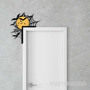Spooky Moon Halloween Door Corner Metal Sign - Haunted Bedroom Decor