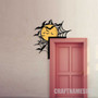 Spooky Moon Halloween Door Corner Metal Sign - Haunted Bedroom Decor