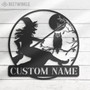 Custom Witch & Owl LED Metal Sign - Personalized Moon Halloween Decor For Spooky Home Vibes