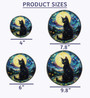 Celestial Black Cat Suncatcher - Mystical Halloween Window Ornament For Gothic And Witchy Decor Lovers