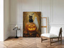 Vintage Black Cat Halloween Canvas - Spooky Pumpkin Design For Gothic Fall Decor In Living Room