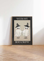 Cute Boo Crew Canvas For Halloween Vintage Decor - Customizable Spooky Ghost Art For Your Home