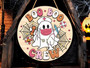 Funny Boo Crew Halloween Nurse Wooden Sign For Healthcare Workers - Ghost Theme Door Hanger