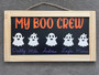 Thoughtful Halloween Boo Crew Wood Sign - Customizable For Ghost Family DéCor