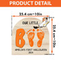 Commemorative First Halloween Footprint Wood Sign - Keepsake For Baby's 1st Halloween, Perfect Kids Halloween Decor