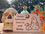 Cute Personalized Ghost Dog Sign For Halloween Decoration - Perfect For Pet Lovers