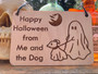 Cute Personalized Ghost Dog Sign For Halloween Decoration - Perfect For Pet Lovers