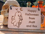Cute Personalized Ghost Dog Sign For Halloween Decoration - Perfect For Pet Lovers