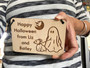 Cute Personalized Ghost Dog Sign For Halloween Decoration - Perfect For Pet Lovers