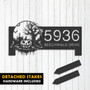 Custom Haunted Scene Halloween Address Metal Sign For Outdoor Yard