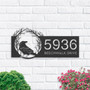 Custom Raven Crow Halloween Wreath Metal Address Sign For Outdoor Decor
