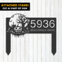 Custom Haunted Scene Halloween Address Metal Sign For Outdoor Yard