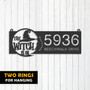 Custom Halloween Metal Address Sign For Outdoor Decor - Spooky Yard Plaque With Witch Theme