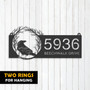 Custom Raven Crow Halloween Wreath Metal Address Sign For Outdoor Decor