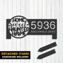 Haunted Halloween Address Metal Sign For Outdoor DéCor