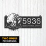 Custom Haunted Scene Halloween Address Metal Sign For Outdoor Yard