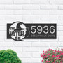 Custom Halloween Metal Address Sign For Outdoor Decor - Spooky Yard Plaque With Witch Theme