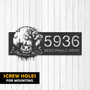 Custom Haunted Scene Halloween Address Metal Sign For Outdoor Yard