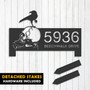 Customized Halloween Address Metal Sign With Raven & Skull Design For Outdoor Decor