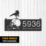 Customized Halloween Address Metal Sign With Raven & Skull Design For Outdoor Decor