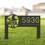 Custom Halloween Metal Address Sign For Outdoor Decor - Spooky Yard Plaque With Witch Theme