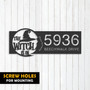 Custom Halloween Metal Address Sign For Outdoor Decor - Spooky Yard Plaque With Witch Theme