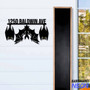 Custom Halloween Bat House Address Metal Sign For Outdoor Decor - Spooky Home Number Design For Halloween
